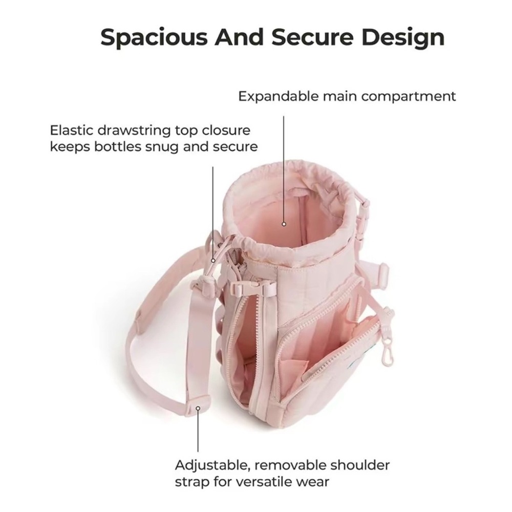 BAGSMART Pink Water Bottle Tumbler Bag - Picture 14 of 15